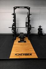 CYBEX HALF RACK MET DEADLIFT PLATFORM  EN BENCH, Ophalen, Zo goed als nieuw, Krachtstation