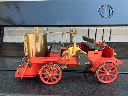 Antieke Stoomauto Speelgoed - Rood met Gouden Accenten, Antiek en Kunst, Antiek | Speelgoed, Ophalen