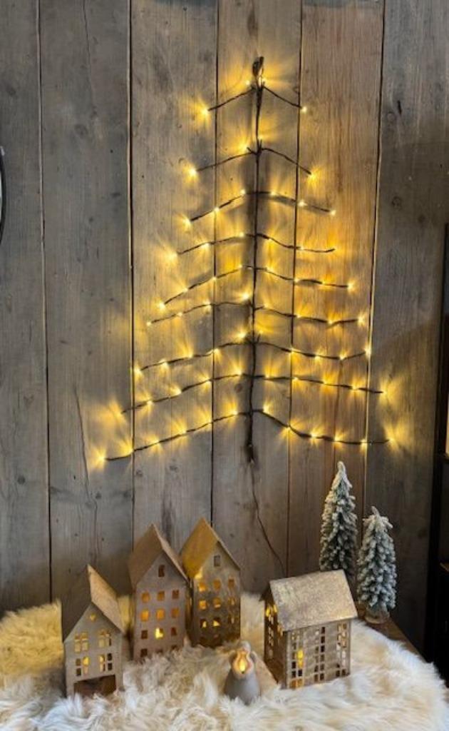 Kerstboom muurhanger led verlichting, Diversen, Kerst, Nieuw, Ophalen of Verzenden