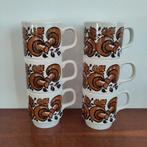 Zes retro koffiemokken herfst paddestoelen Biltons, Huis en Inrichting, Keuken | Servies, Overige typen, Ophalen of Verzenden