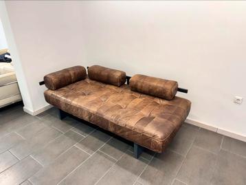 De Sede DS 80 Daybed van vintage bruin leer patina 4 kussens beschikbaar voor biedingen