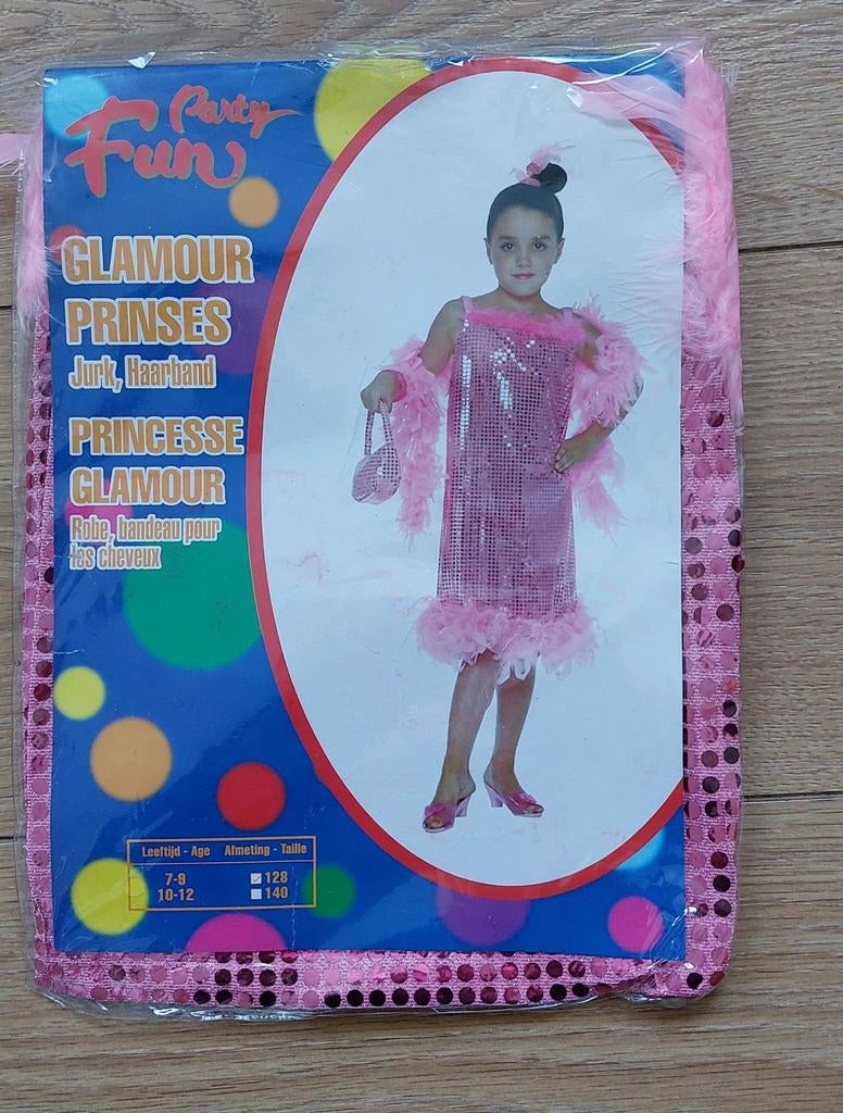 Glamour prinses nieuw maat 128 roze glitter, Ophalen of Verzenden, Nieuw, 122 t/m 128, Meisje