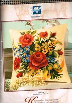 Cado vervaco borduurpakket kussen diverse bloemen 118, Hobby en Vrije tijd, Borduren en Borduurmachines, Ophalen of Verzenden