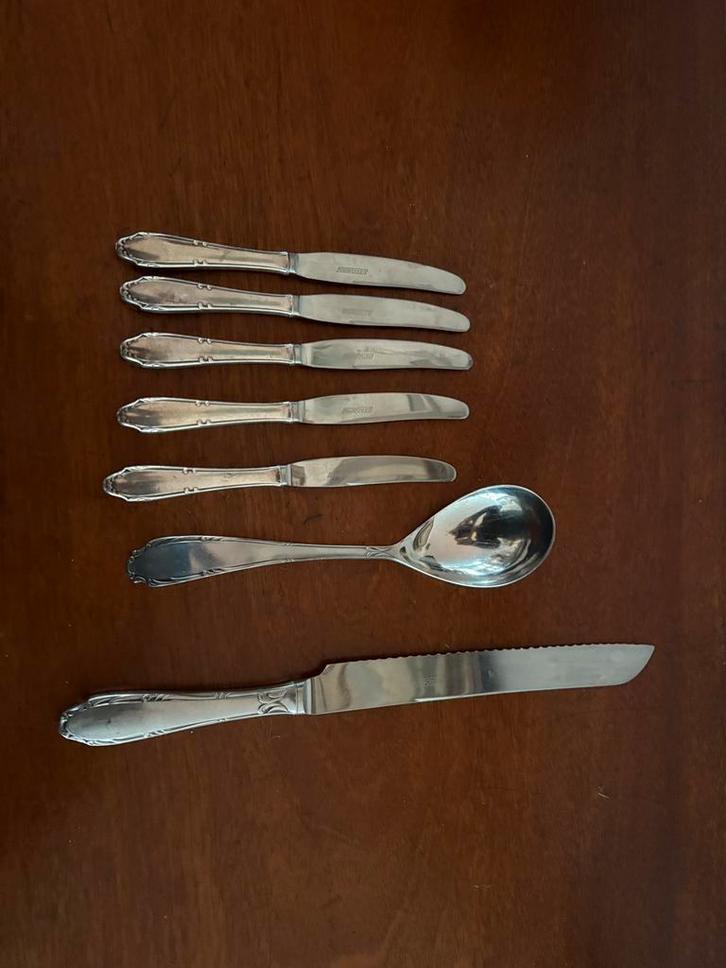 Gero 517 diversen duoblock zilmeta én 90 zilver, Huis en Inrichting, Keuken | Bestek, Gebruikt, Los bestek, Overige materialen