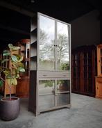 Stalen apothekerskast | Metalen vitrinekast | Brons #84, Gebruikt, 100 tot 150 cm, 200 cm of meer, Ophalen of Verzenden