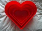 3 Plastic boxen hart rood, Gebruikt, Ophalen of Verzenden