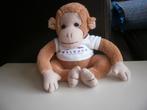 Aap van wel zorg bruin met truitje aan van velours 18 cm, Ophalen of Verzenden, Nieuw, Overige typen