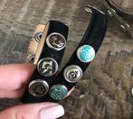 Noosa Amsterdam Petite double skinny armband Black Maat XS., Verzenden, Nieuw, Zwart, Leer