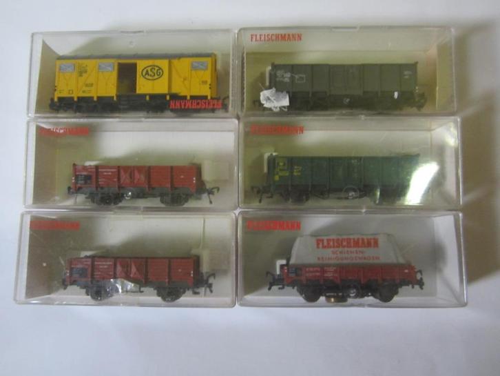 fleischmann wagons 6 stuks, Hobby en Vrije tijd, Modeltreinen | H0, Zo goed als nieuw, Wagon, Gelijkstroom, Fleischmann, Ophalen of Verzenden