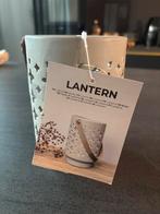 Sfeervolle lantaarn waxinelichthouder, Overige materialen, Nieuw, Ophalen of Verzenden, Grijs
