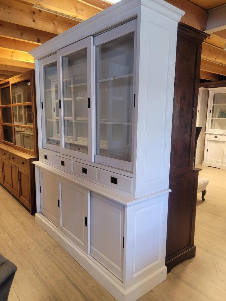 *ACTIE* Mooie Landelijke Witte Buffetkast/ Winkelkast (2522B, Huis en Inrichting, Kasten | Buffetkasten, Gebruikt, 200 cm of meer