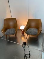 Retro Fauteuils jaren 50/60 - Set van 2, Huis en Inrichting, Fauteuils, Ophalen, Kunststof, Gebruikt, Minder dan 75 cm