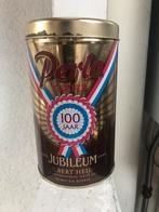 Blik van Perla Koffie 100 jaar gebruikt, Verzamelen, Blikken, Ophalen of Verzenden, Gebruikt, Koffie, Overige merken