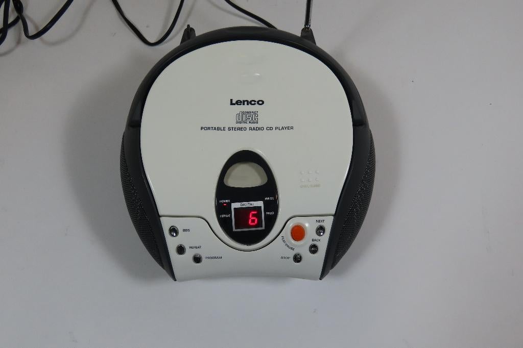 Lenco draagbare stereo radio/cd speler SCD 24 WIT, Ophalen of Verzenden, Zo goed als nieuw, Radio, Met cd-speler