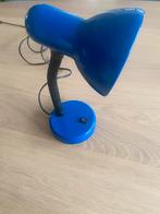 Vintage Blauwe Bureaulamp, Ophalen of Verzenden, Gebruikt, Metaal, Minder dan 100 cm