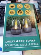2 leuke en sfeervolle tafelkaarsjes voor tent balkon tuin, Ophalen of Verzenden, Nieuw