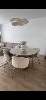 Prachtige eiken eettafel 1.20 m incl veiligheidsglas op maat, Huis en Inrichting, Tafels | Eettafels, Ophalen, 50 tot 100 cm, 100 tot 150 cm