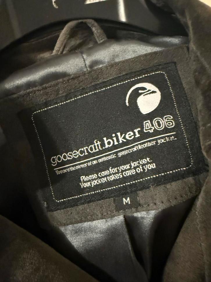 Goosecraft Biker 406 Suède Jas, Kleding | Dames, Jassen | Zomer, Gedragen, Maat 38/40 (M), Grijs, Ophalen of Verzenden