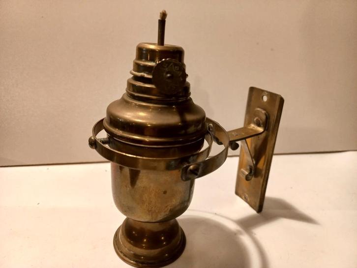 Cardanisch opgehangen mini scheeps olielampje, Antiek en Kunst, Antiek | Gereedschap en Instrumenten, Ophalen of Verzenden