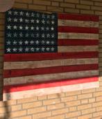 Amerikaanse vlag van pallet, Antiek en Kunst, Kunst | Overige Kunst, Ophalen