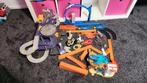 Grote set hotwheels incl garage looping 50+ auto’s, Ophalen, Zo goed als nieuw, Handmatig, Hot Wheels