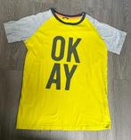 Hema grijs gele t-shirt shirt OKAY ronde hals maat 158-164, Nieuw, Ophalen of Verzenden, Shirt of Longsleeve, Hema