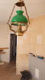 Mooie oude antieke lamp groen omgebouwd, Antiek en Kunst, Ophalen