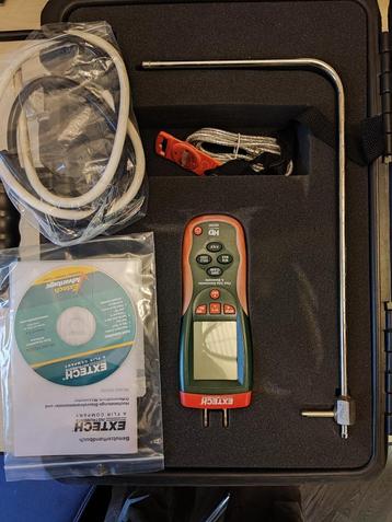 Extech HD350 Anemo pitotbuis meterluchtkanaal / snelheid beschikbaar voor biedingen