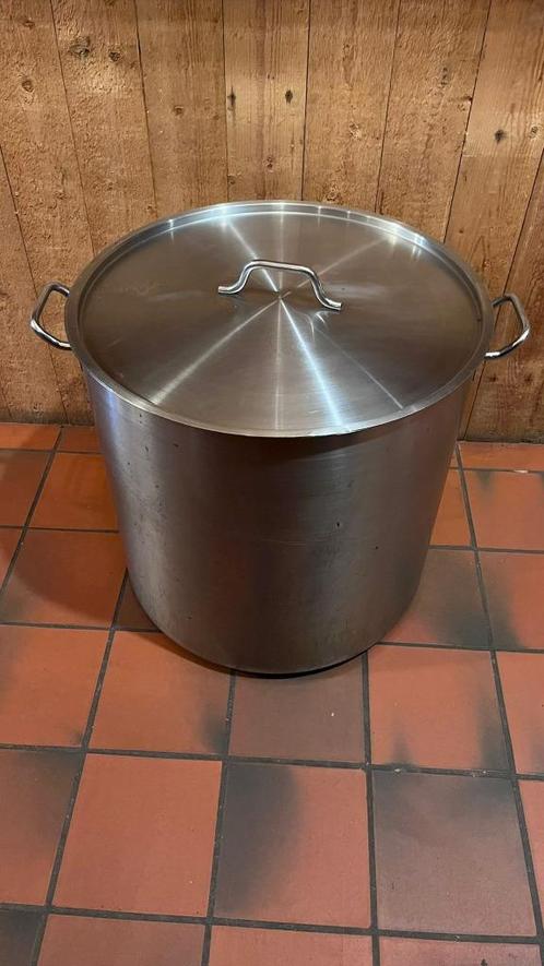 Grote RVS Kookpan 98 Liter, Huis en Inrichting, Keuken | Potten en Pannen, Gebruikt, Kookpan of Snelkookpan, Rvs, Ophalen
