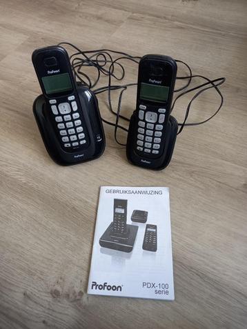 Vaste telefoon Profoon PDX-100 serie duo - 2 stuks