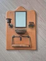 Antieke wcrol houder wc wandbord toiletrol wcrolhouder, Antiek en Kunst, Ophalen of Verzenden