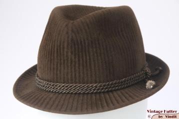 Vintage Gleufhoed Tonak bruin vilt 54 = XS gratis verzenden beschikbaar voor biedingen