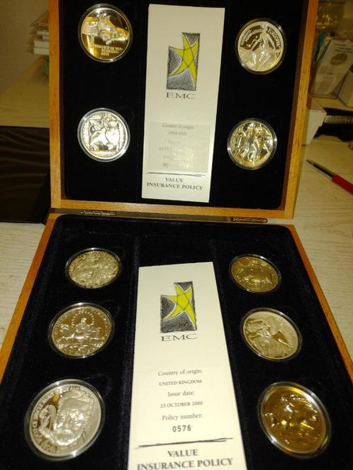 10 zilveren stukken van 46,44 gram, Postzegels en Munten, Edelmetalen en Baren, Zilver, Ophalen of Verzenden