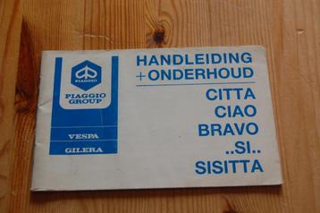 Piaggio Vespa/Gilera handleiding en onderhoud beschikbaar voor biedingen