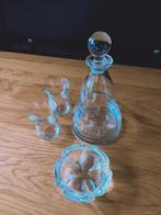 Karaf, glazen, asbak, Antiek en Kunst, Antiek | Glas en Kristal, Ophalen of Verzenden