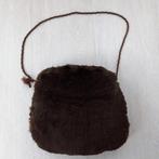 Vintage Handenwarmer ofwel Mof van (fake)bont bruin, Antiek en Kunst, Antiek | Kleding en Accessoires, Ophalen of Verzenden, Dames