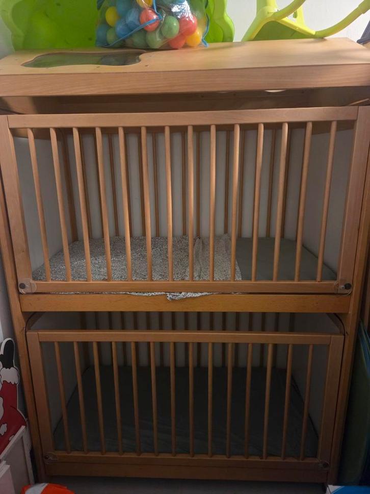 Duobed/ ladikant, Kinderen en Baby's, Babywiegjes en Ledikanten, Gebruikt, Ledikant, Ophalen