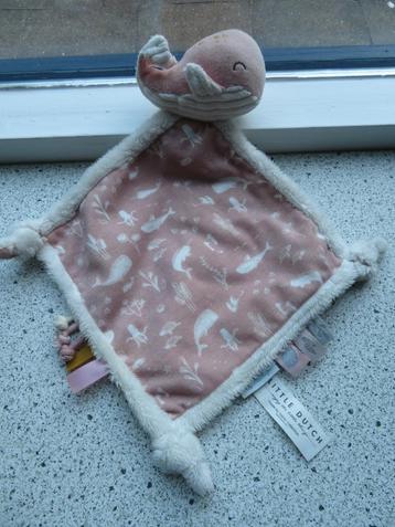 Knuffeldoek Walvis Oceaan roze merk Little Dutch Tiamo beschikbaar voor biedingen
