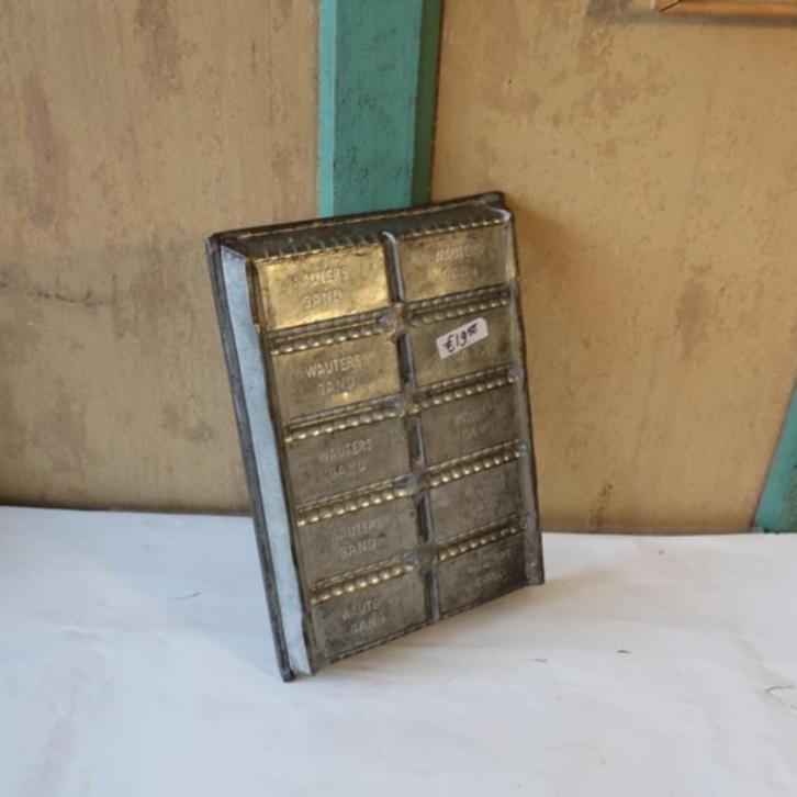 Mal vorm Wauters Gand Gent koek chocolade metaal 28 x 20 x 3, Antiek en Kunst, Curiosa en Brocante, Ophalen of Verzenden