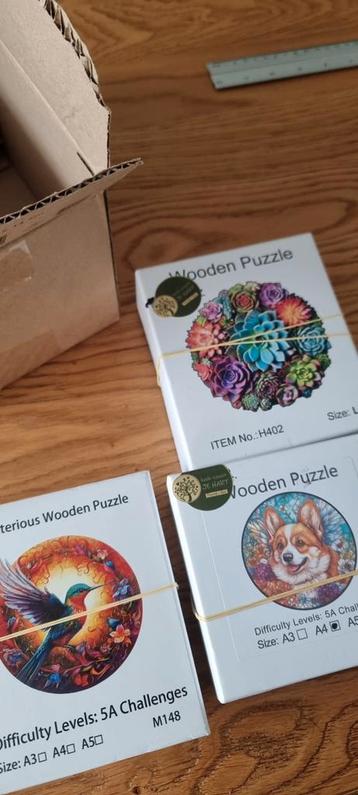 Houten Legpuzzels - Set van 3 Nieuw beschikbaar voor biedingen