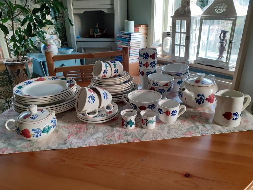 Origineel boerenbont servies | Boch Belgium handpainted, Ophalen