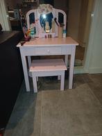 Kinder Make up tafel met krukje roze, Ophalen, Gebruikt