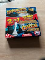Schaakbord en dambord in één, Hobby en Vrije tijd, Gezelschapsspellen | Bordspellen, Ophalen of Verzenden, Zo goed als nieuw