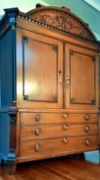 Antiek Jacht Kabinet Kast - Eyecatcher!, Antiek en Kunst, Antiek | Meubels | Kasten, Ophalen of Verzenden