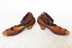 Mooie Vintage Leren Airstep Sandalen s15 (Maat 40) € 30,-, Bruin, Airstep, Zo goed als nieuw, Sandalen of Muiltjes