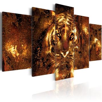 171 Abstract Leeuw 5 Luik Canvas Schilderij 200x100cm Nieuw beschikbaar voor biedingen