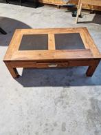 Grenen Salontafel met Stijlvol Design, Ophalen, Gebruikt, 100 tot 150 cm, 50 tot 100 cm