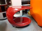 rood kunststof space age design bijzet tafel jaren 70 retro, Huis en Inrichting, Tafels | Sidetables, Gebruikt, ?, Ovaal, Jaren 70 space age design vintage retro 1970s