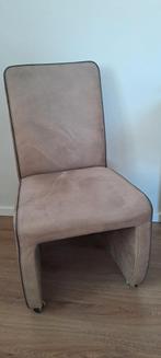 Beige Stoelen met Wieltjes 4 stuks, Antiek en Kunst, Ophalen