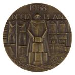 Penning VPK 1958 Fred Carasso : Deltaplan, Verzenden, Brons, Nederland